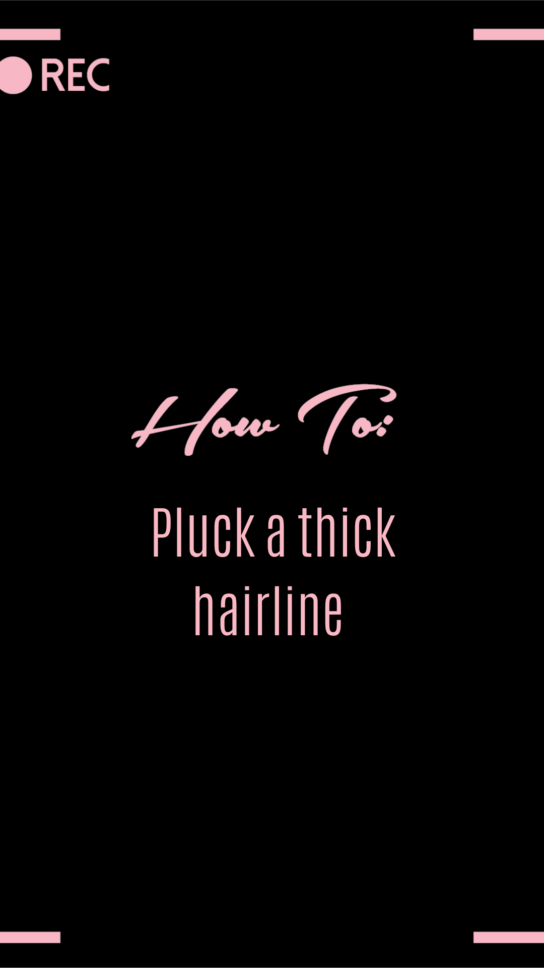 HOW TO: Pluck a thick hairline